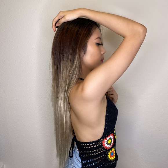 NEW with tag Black Croquet top tie with open back - Picture 2 of 3